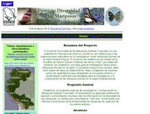 Tablet Screenshot of andeanbutterflies.org